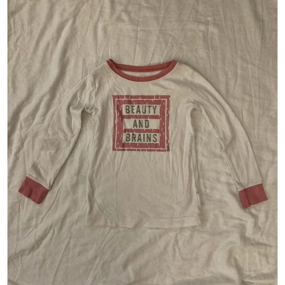 5T/5A Old Navy girl clothes - 2 piece outfit | text theme